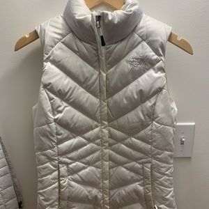 White Womens Northface Vest